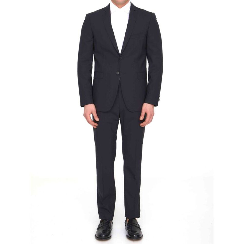 Tonello Men Black Wool Two-Piece Suit